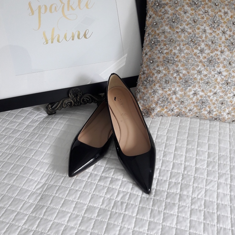 J. Crew Black Patent Leather Flats